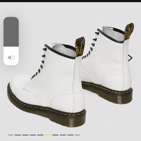 Dr Martens 1460 boots size 8 SMOOTH LEATHER LACE UP BOOTS new in box white shoes - Picture 3 of 16